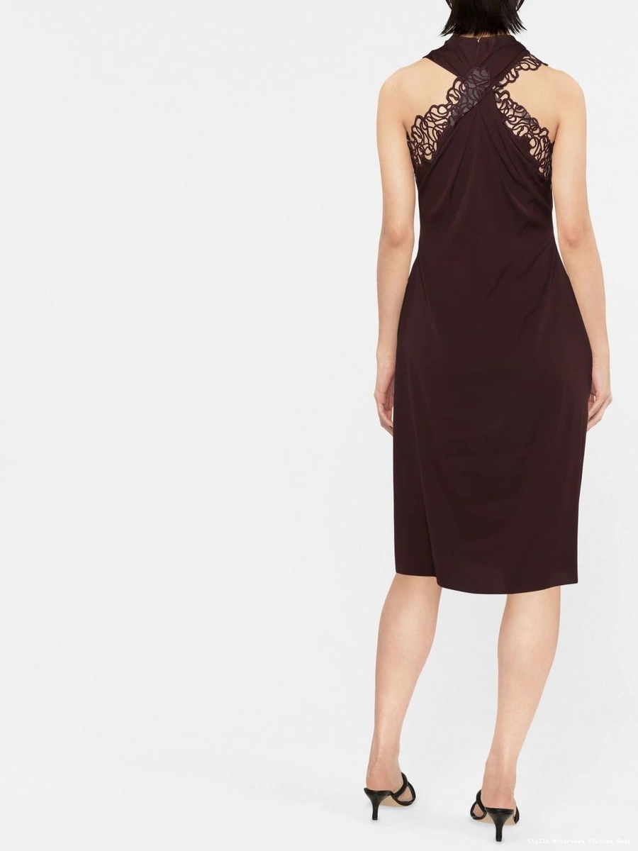 Affordable Women McCartney Stella halterneck dress lace-detail 0809
